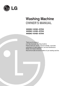 Manual LG WD-14396TDK Washing Machine