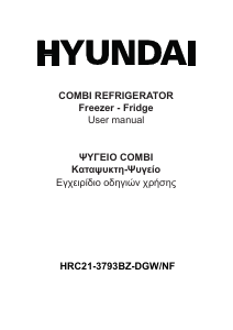 Manual Hyundai HRC21-3793BZ-DGW/NF Fridge-Freezer