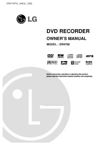 Handleiding LG DR4710PVL DVD speler