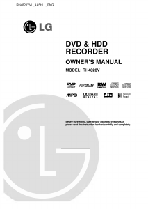 Manual LG RH4820SVL DVD Player
