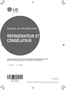Mode d’emploi LG GBB92MBACP Réfrigérateur combiné