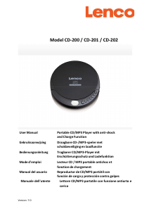 Mode d’emploi Lenco CD-202TR Lecteur CD portable