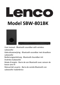Bedienungsanleitung Lenco SBW-801BK Heimkinosystem