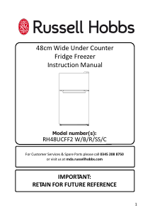 Manual Russell Hobbs RH48UCFF2SS Fridge-Freezer