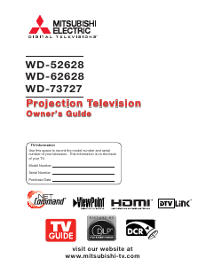 Bruksanvisning Mitsubishi WD-52628 TV