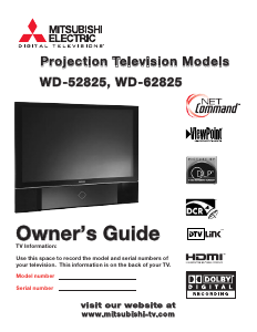 Bruksanvisning Mitsubishi WD-52825 TV