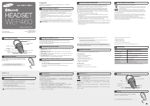 说明书 三星 WEP460 耳机