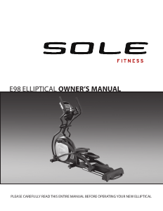 Manual Sole Fitness E98 Cross Trainer