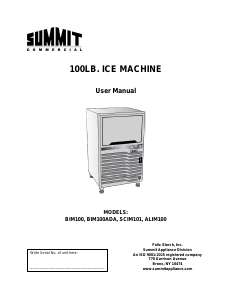 Handleiding Summit BIM100ADA IJsblokjesmachine