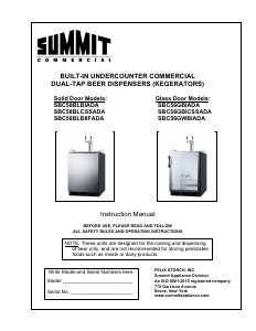 Handleiding Summit SBC56GBIADA Tapsysteem