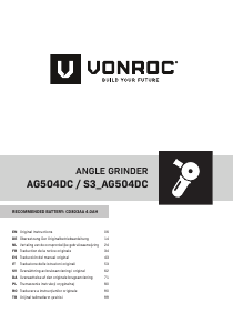 Manual Vonroc S3_AG504DC Polizor unghiular