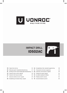 Kullanım kılavuzu Vonroc ID502AC Darbeli matkap