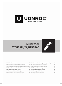 Kullanım kılavuzu Vonroc OT503AC Çoklu alet