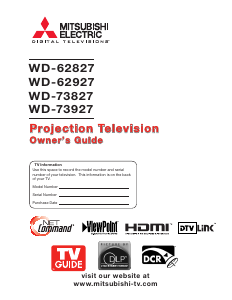 Manual Mitsubishi WD-73927 Television