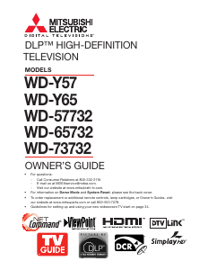 Bruksanvisning Mitsubishi WD-Y57 TV