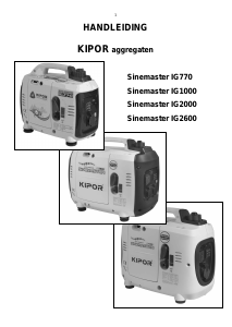 Handleiding Kipor Sinemaster IG770 Generator