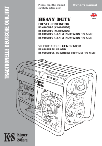 Manual Könner & Söhnen KS 8100HDE-1/3 ATSR Generator