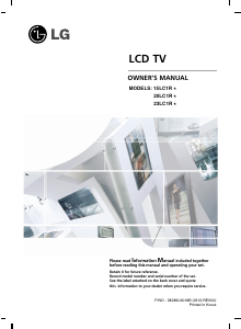 Manual LG 15LC1R LCD Television