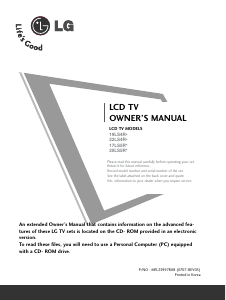 Manual LG 19LS4R LCD Television