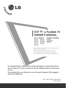 Manuál LG 26LC51-ZA LCD televize