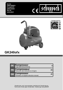 Mode d’emploi Scheppach GK 240 OFX Compresseur