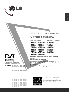 Handleiding LG 42PG2000 Plasma televisie
