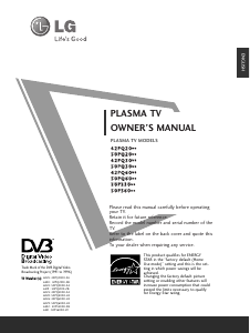 Handleiding LG 42PQ3000 Plasma televisie