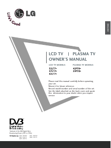 Manual LG 42PT85 Plasma Television