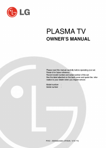 Handleiding LG 42PX4DVA Plasma televisie