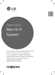 Handleiding LG CM4340 Stereoset