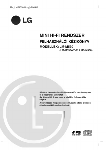 Használati útmutató LG LM-M530D Sztereóberendezés
