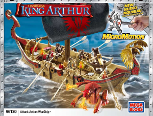 Manual Mega Bloks set 96120 King Arthur Attack action warship