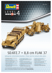 Manual Revell set 03210 Military Sd.Kfz.7 + FLAK 37