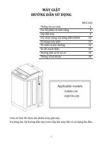 Manual Galanz XQB80-L5E Máquina de lavar roupa
