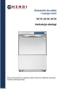 Instrukcja Hendi GS 50 Zmywarka