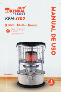 Manual de uso Kendal KPM-3300 Calefactor