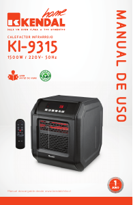 Manual de uso Kendal KI-9315 Calefactor