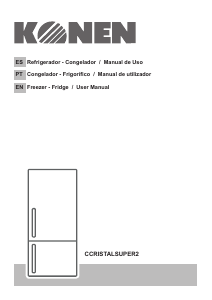 Manual de uso Konen CCRISTALSUPER2 Frigorífico combinado
