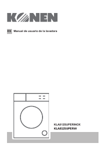 Manual de uso Konen KLA812SUPERINOX Lavadora