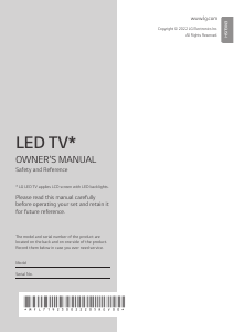 Handleiding LG 43UQ751C0LF LED televisie