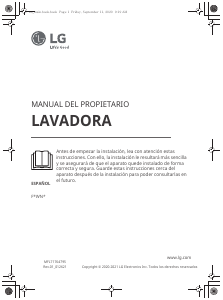 Manual de uso LG F2WN2S70S3W Lavadora