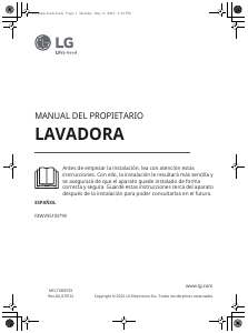Manual de uso LG F4WV5510S1W Lavadora