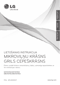 Rokasgrāmata LG MS1929GS Mikroviļņu krāsns