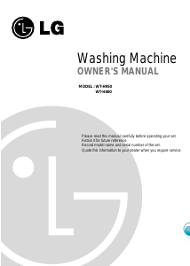 Manual LG WT-H950 Washing Machine