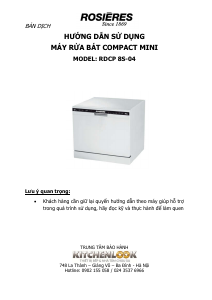 Hướng dẫn sử dụng Rosières RDCP 8S-04 Máy rửa chén