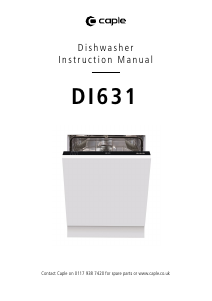 Manual Caple DI631 Dishwasher