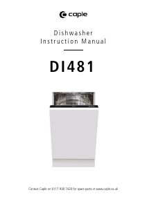 Manual Caple DI481 Dishwasher