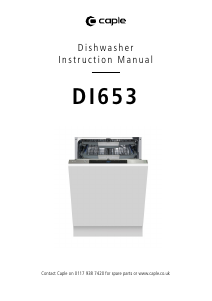 Manual Caple DI653 Dishwasher