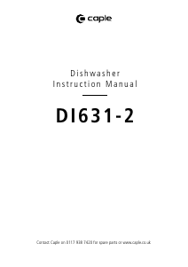 Manual Caple DI631-2 Dishwasher