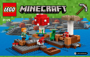 Handleiding Lego set 21129 Minecraft Het paddenstoeleiland